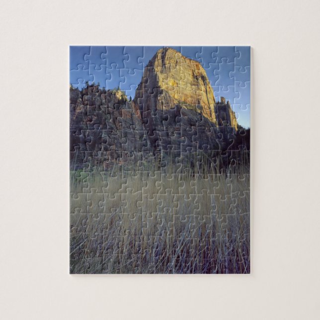 View from Virgin River flood plain, Zion Canyon Jigsaw Puzzle (Vertical)