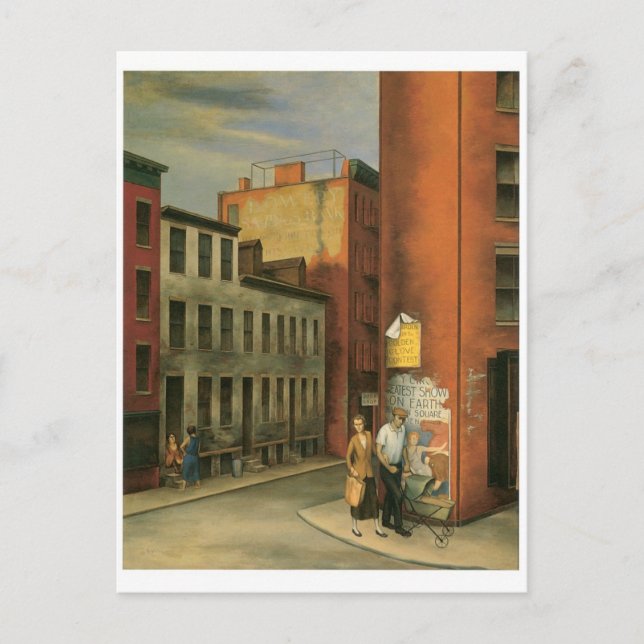 View in Chambers Street, New York City c. 1936 Postcard (Front)