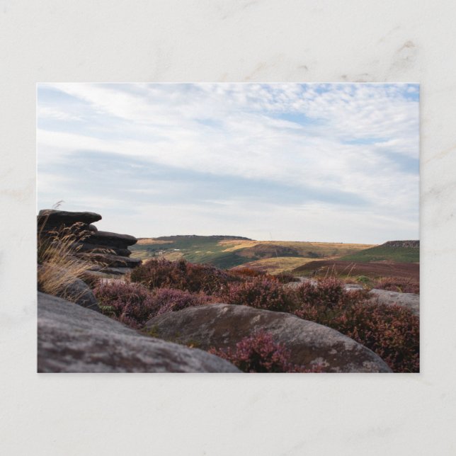 View in the Peak District, Derbyshire Postcard (Front)