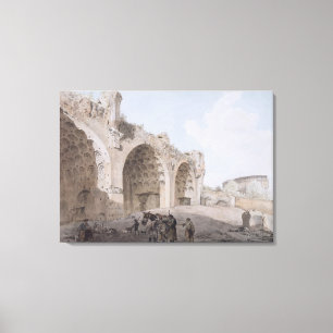View in the Roman Forum (The Temple of Peace) 1779 Canvas Print