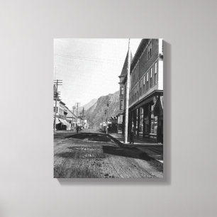 View Looking north on Broadway Street, Skagway Canvas Print