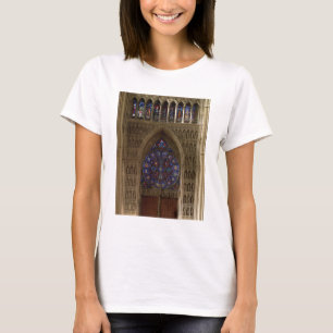 View looking west from the nave, rose window desig T-Shirt