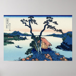 View Mt.Fuji from Lake Suwa, Hokusai Poster