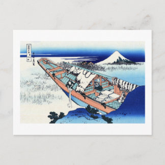 View Mt.Fuji from Ushibori, Hokusai Postcard