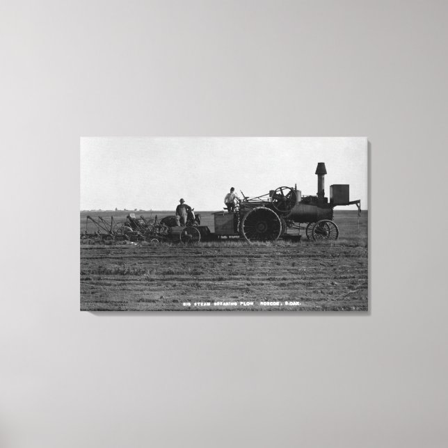 View of a Big Steam Plough Canvas Print (Front)