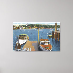 View of a Boat Landing and the Shore Canvas Print