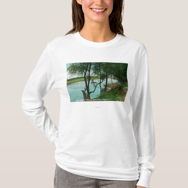 View of a Boat Landing on the Russian River T-Shirt (Front)