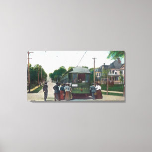 View of a Cable Car on Western Avenue Canvas Print