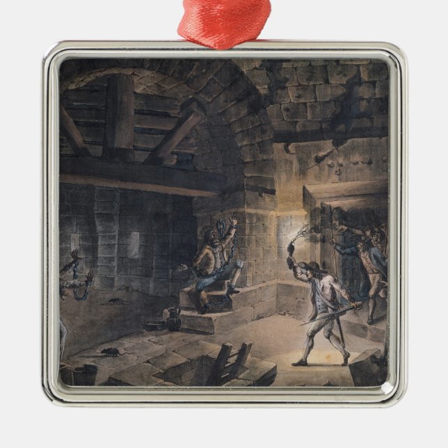 View of a cell in the Bastille Metal Tree Decoration (Front)