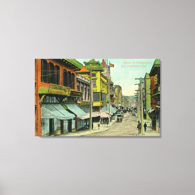View of a Chinatown Street Canvas Print (Front)