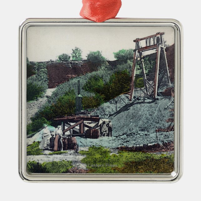 View of a Diamond MineOroville, CA Metal Tree Decoration (Front)