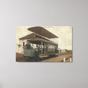 View of a Double Decker Cable Car Canvas Print
