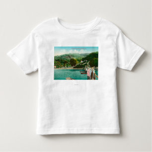 View of a Family on Lake DockInverness, CA Toddler T-Shirt