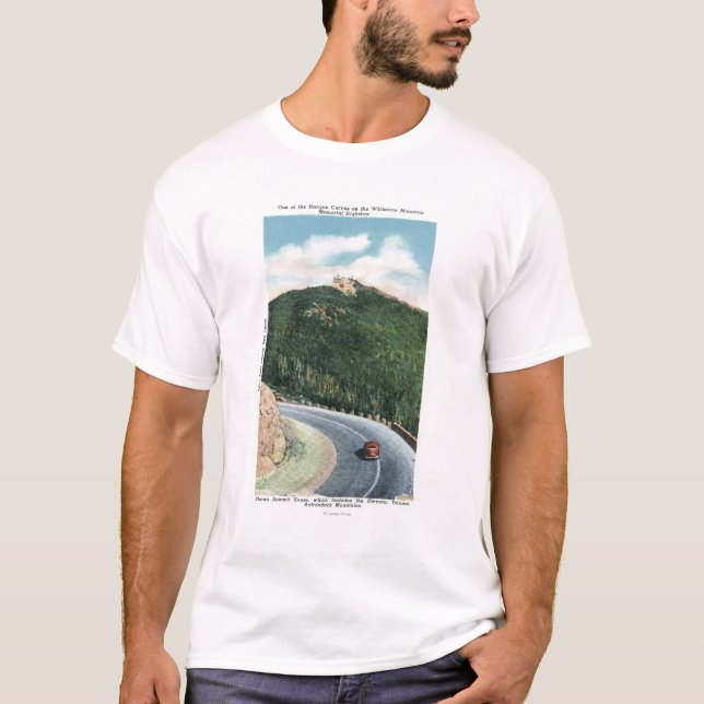 View of a Hairpin Curve on the Memorial Hwy T-Shirt (Front)