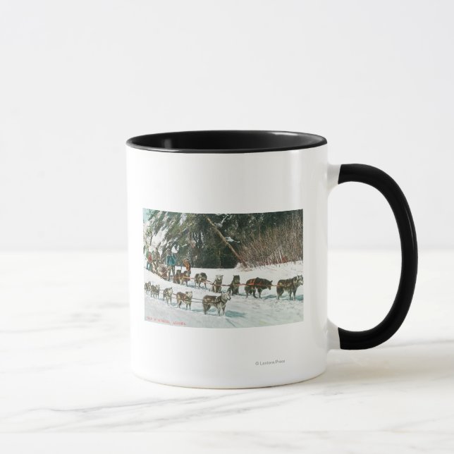View of a Husky Dog-Sled Team Mug (Right)