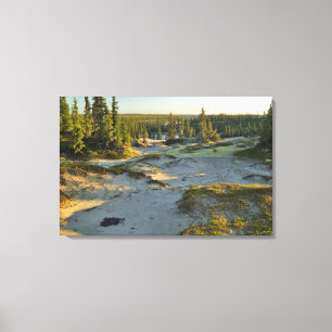 View of a lake and the surrounding sand hills, canvas print