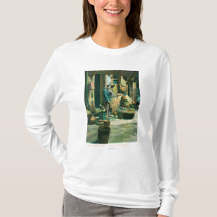 View of a Man Smoking Out of his Pipe T-Shirt