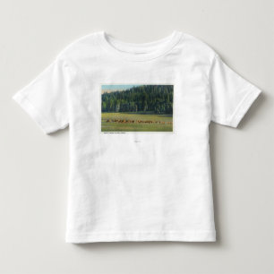 View of a Pack of Deer Grazing Toddler T-Shirt