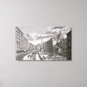 View of a procession in the Graben Canvas Print