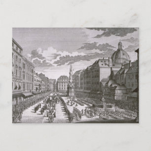 View of a procession in the Graben Postcard