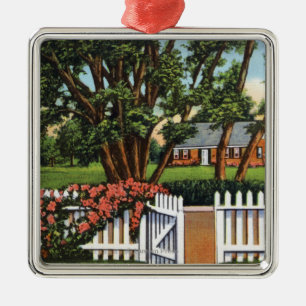 View of a Quaint Residence Metal Tree Decoration