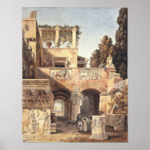 View of a Roman house 1792 Poster