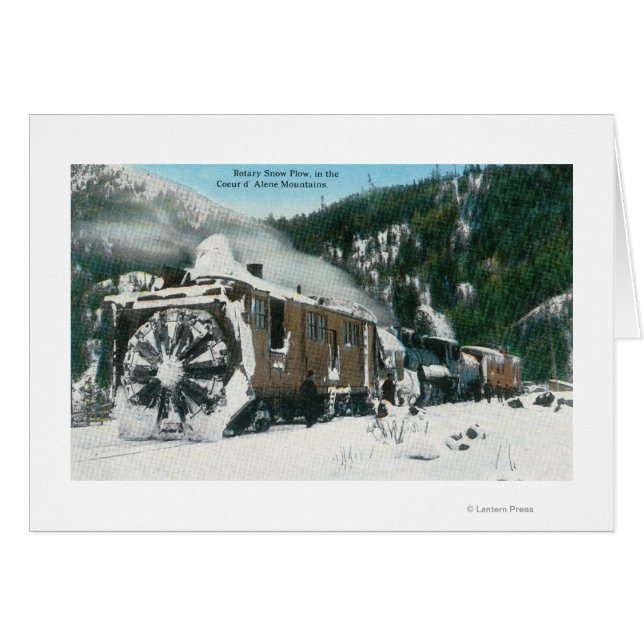 View of a Rotary Snow Plough in the Mountains (Front Horizontal)