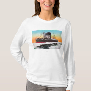View of a Steamer in an Ice Jam T-Shirt