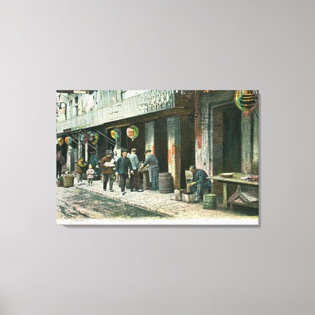 View of a Street in Fish Alley Canvas Print (Front)