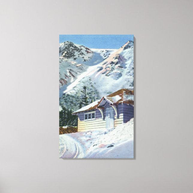 View of a US Forest Service Ski Shelter Canvas Print (Front)