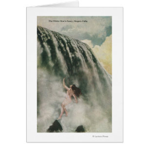 View of a Woman in the Falls