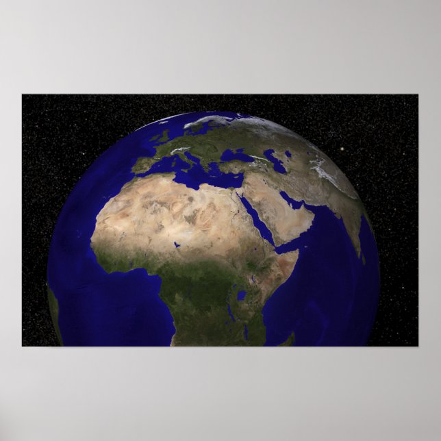 View of Africa, Europe, the Middle East, and In Poster (Front)