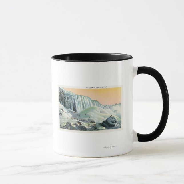 View of American Falls in Winter # 2 Mug (Right)