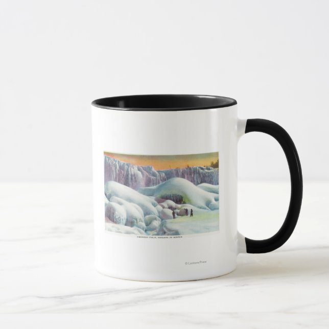 View of American Falls in Winter Mug (Right)