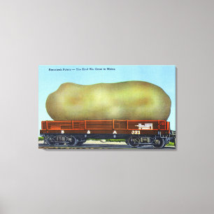 View of an Aroostook Potato on a Train Trolley Canvas Print