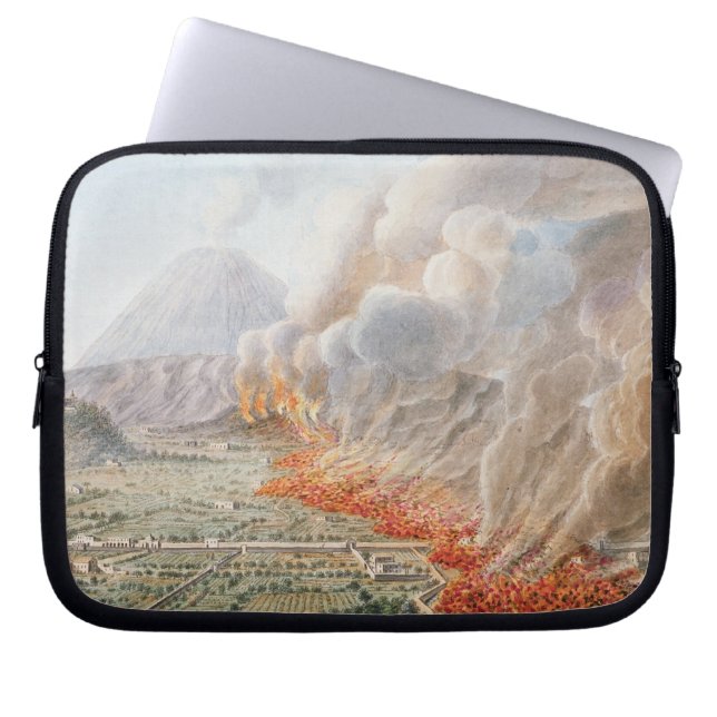 View of an eruption of Mt. Vesuvius which began on Laptop Sleeve (Front)