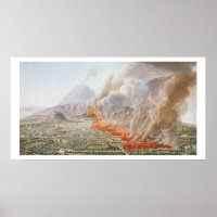 View of an eruption of Mt. Vesuvius which began on