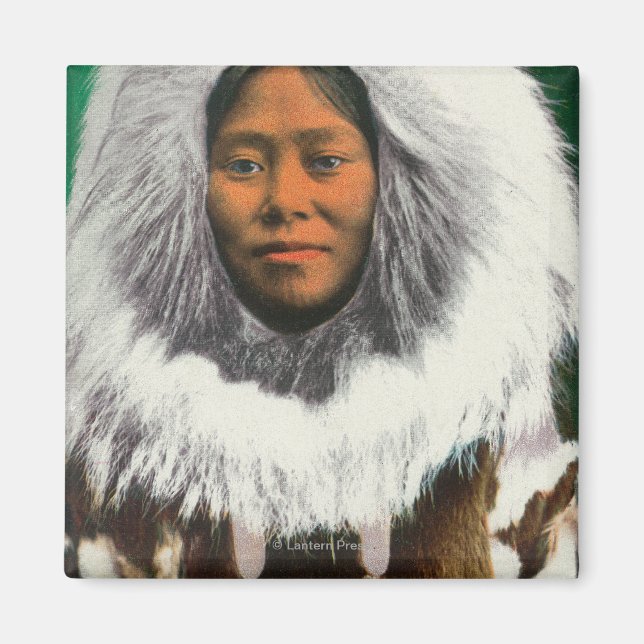 View of an Eskimo Beauty Magnet (Front)