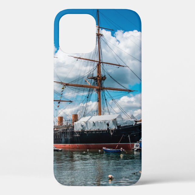 View of an historic Victorian armoured frigate bat Case-Mate iPhone Case (Back)