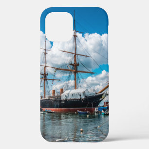 View of an historic Victorian armoured frigate bat iPhone 12 Case