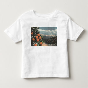 View of an Orange Orchard with Mountains Toddler T-Shirt
