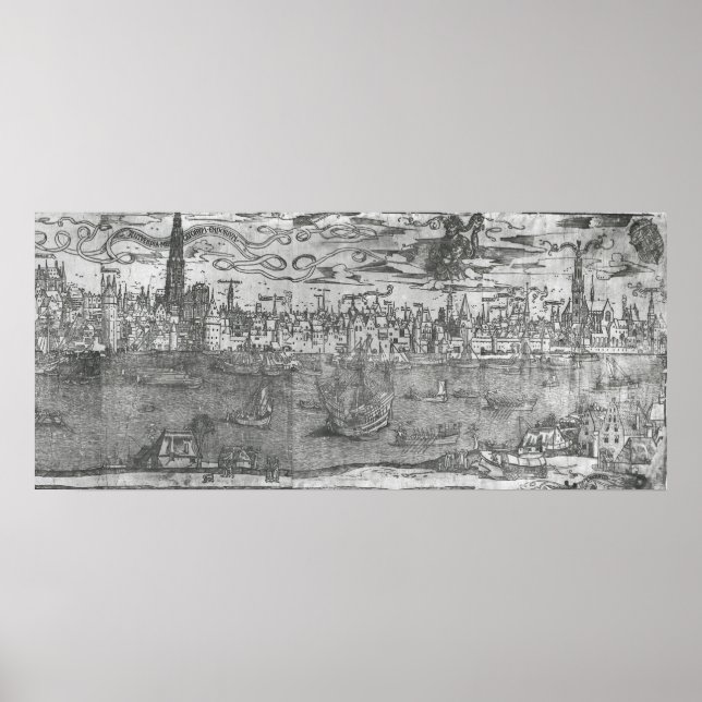 View of Antwerp Harbor Poster (Front)