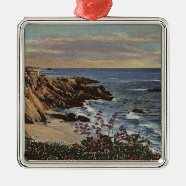 View of Arch Beach with Flowers Metal Tree Decoration (Front)