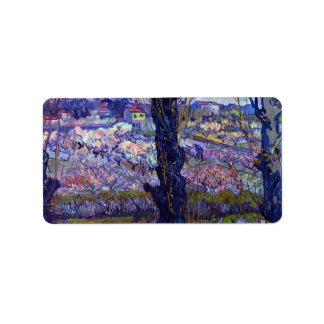View of Arles by Vincent van Gogh Label