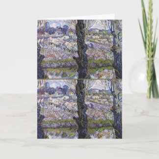 View of Arles, Flowering Orchards by van Gogh Card