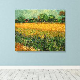View of Arles with Irises by Vincent van Gogh Canvas Print