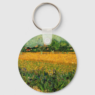 View of Arles with Irises by Vincent van Gogh Key Ring