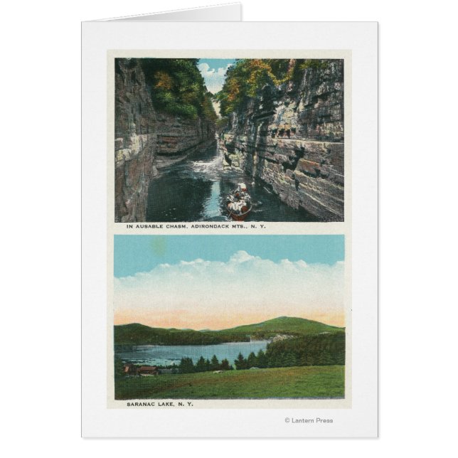 View of Ausable Chasm and Saranac Lake (Front)