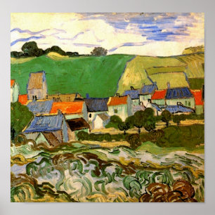 View of Auvers (F799) Van Gogh Fine Art Poster