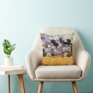 View of Auvers with Church by Vincent van Gogh Cushion